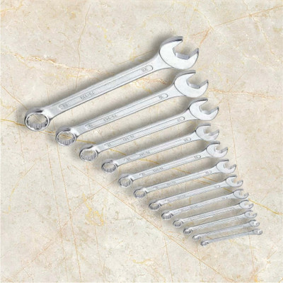 YZOT High Quality WR_015 12pc set Double Sided Combination Wrench(Pack of 12)