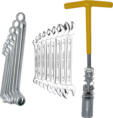 Digital Craft 16MM Sprak Plug Wrench,8Pc Ring Spanner Set,8Pc Double Open Spanner Set Smooth Spark Plug Extraction with a Rugged, Long-Lasting Automotive Tool Single Sided T Type Wrench(Pack of 3)