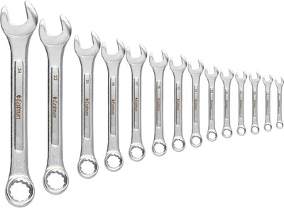 EASTMAN E-2005 Combination Spanners-Recessed Panel-CRV Double Sided Combination Wrench(Pack of 14)