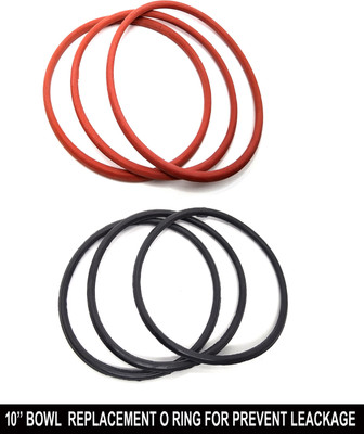 bioway 10'' RO WATER PURIFIER BOWL O RING RED 3PCS & BLACK 3PCS SUITABLE WITH MOST OF PRE FILTER BOWL HOUSING FOR PREVENT LEACKAGE ringbowl Single Sided Socket Wrench(Pack of 6)