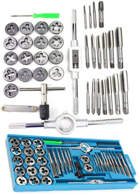 PKT 40pcs Tap Die Set External Thread Cutting Tapping Hand Thread Screwdriver Screw Thread Metric Tap Wrench Die Set Threading Machine Hand Tools Single Sided Speciality(Pack of 40)
