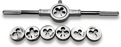ZIODIC 8pcs Tap Wrench Die Set Twist Suit Support Tap Wrench Die Set Twist Suit Support Inside Chip Removal for Hand/Machine Use Double Sided Combination Wrench(Pack of 8)