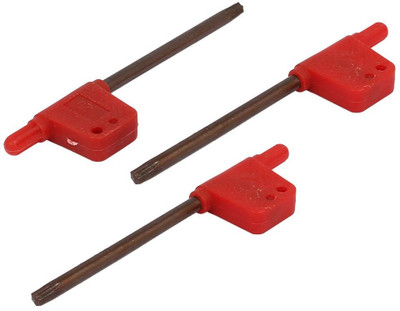 AASONS Plastic Nonslip Handle Flag Torx Wrench Spanner Repairing Tool 3pcs(6,8,10mm) AASONS Single Sided Star Box Wrench(Pack of 3)