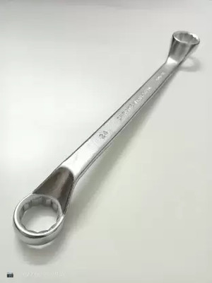 TOM 24x27 mm Shallow Offset Ring Spanner Heavy Duty Hardened and Tempered Double Sided Speciality(Pack of 1)