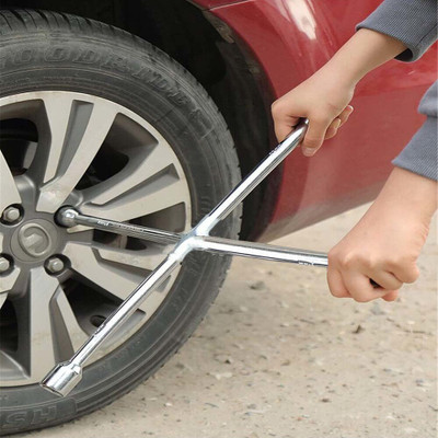 Volo Heavy Duty Four Way Wheel Spanner Double Sided Open End Wrench(Pack of 1)