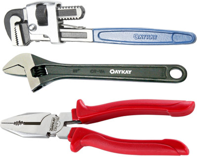 Oaykay 848 Hand Tool Kit Single Sided Pipe Wrench(Pack of 3)