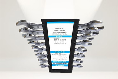 Aldeco All-in-One 8-Piece Wrench Set for Automotive Repairs Double Sided Open End Wrench(Pack of 8)