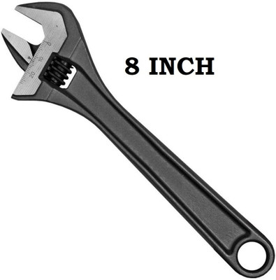 REIOENT Heavy Duty Adjustable 8 inch Single Sided Open End Wrench Single Sided Open End Wrench(Pack of 1)
