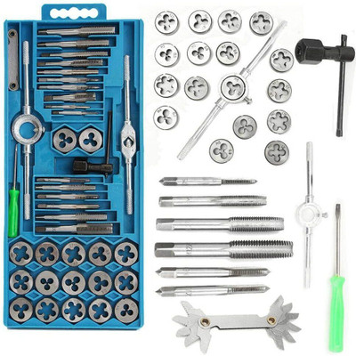 PKT 40 PCS TAP&DIE SET Tapping Die Set for Hand Tapping Tools (small Frame) 40PC Tap Plate Tooth Tap and Die Set Single Sided Speciality(Pack of 40)