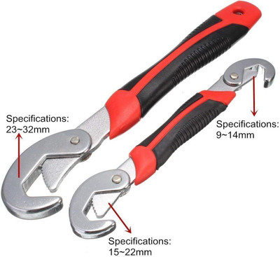 Prim Enterprise snap n grip Auto Adjustable Universal Wrench Quick Snap n Grip Spanner Tools Multi-Function Universal Quick Snap and Grip Double Sided Pipe Wrench(Pack of 2)