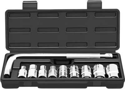 Dazzel Flex Premium Quality Durable Tool Socket set of 10 for Multi purpose Use Aiwa 10 Pieces Hand Tools Wrench Set Spanner Set Tool Kit Single Sided L Type Wrench(Pack of 10)