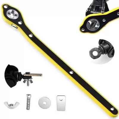 GAUMUK Car Jack Hand Rocker Wrench Car Handle Shake Arm Universal Car Jack Accessories GAUMUK TOOLS Single Sided Rachet Wrench(Pack of 1)