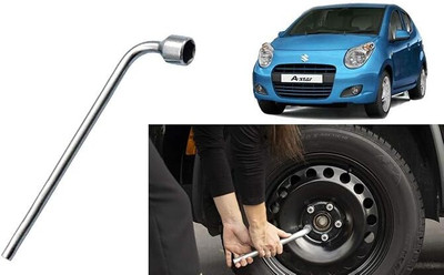 ASAONE 19mm Metal L-Shaped Car Wheel Nut Spanner Wrench Alto Single Sided L Type Wrench 19mm Metal L-Shaped Car Wheel Nut Spanner Wrench Single Sided L Type Wrench(Pack of 1)