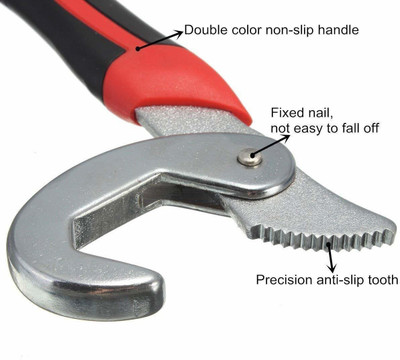 GaxQuly Multipurpose Universal snap n' Grip Double Sided Combination Wrench Set Multi-Function Universal Quick Auto Adjustable Snap N Grip with Multi-Purpose Wrench Combo Offer, Spwanner, Nut, Bolts, Portable Hand Tools Nuts and Bolts Tools Wrench Stainless Steel Socket Adjustable Universal Multi Fu