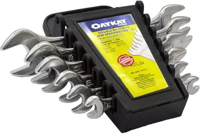 Oaykay 1536.60.0X-Jaw Spanner Double Open Jaw Spanners No. 12 with Hanging Tray Double Sided Open End Wrench(Pack of 1)