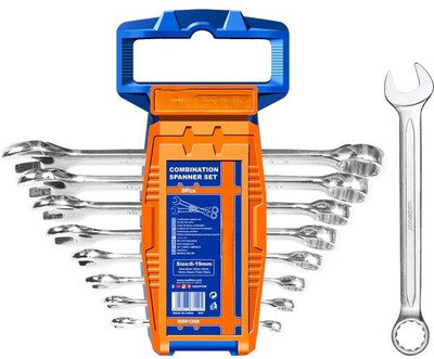 AMMK POWER TOOLS 8pcs Combination Spanner Set 6-19mm Gear Ring Combination Wrench Set Double Sided Combination Wrench(Pack of 1)
