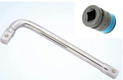 TAPARIA Angle Handle with Impact Socket (21mm) | Suitable for Mahindra bolero, Innova ,Scorpio, Xylo, Crysta | Single Sided Socket Wrench(Pack of 1)
