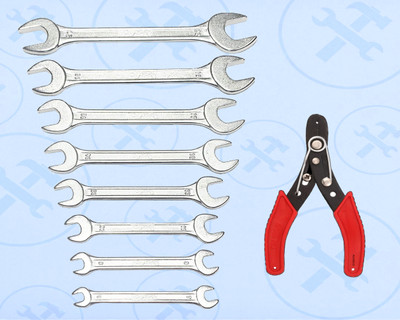 Aldeco Durable 8PC Spanner Set with Cutter for Mechanics & DIY Use Double Sided Combination Wrench(Pack of 2)