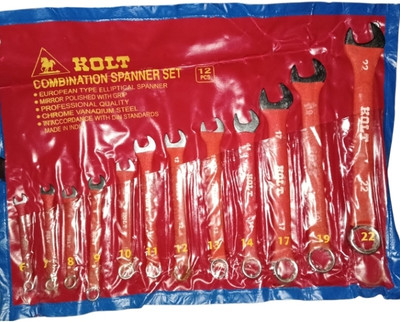 PTM Combination spanner set 12 piece with grip chorme vanadium Combination spanner set 12 piece with grip chorme vanadium steel Double Sided Combination Wrench(Pack of 12)