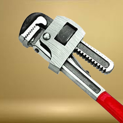Aldeco Heavy-Duty Steel 12 Inch Pipe Wrench with Ergonomic Handle 12 INCH PIPE WRENCH Single Sided Pipe Wrench(Pack of 1)