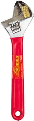 GLOBUS 710 ADJUSTABLE WRENCH/SPANNER WITH PVC DIP SLEEVE (10 INCH/250MM) Single Sided Open End Wrench(Pack of 1)