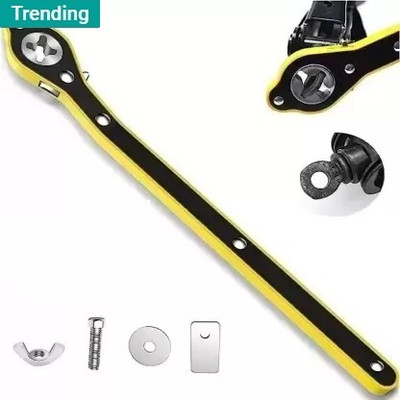 HOPZ Jack Wrench_19 Car Tire Jack Ratchet Wrench for Motorcycle Double Sided Speed Wrench(Pack of 1)
