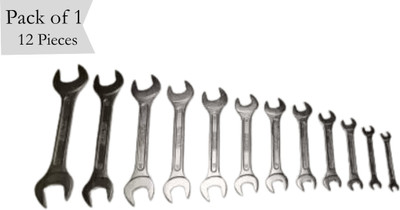 De Neers DN_DOES_12-6M_18PCS_3SET De Neers Double Open Spanner 6Pcs Set (6x7-16x17mm)Open End Wrench Set 12-6M Double Sided Open End Wrench(Pack of 3)