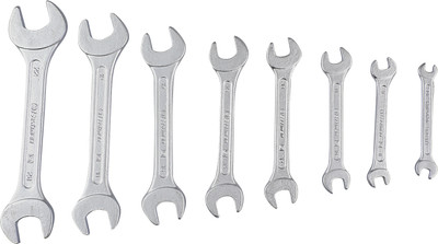 EASTMAN E-2001 Doe Jaw Spanner, CRV Double Sided Open End Wrench(Pack of 8)