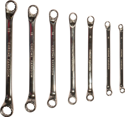 TATA AGRICO SPR013 RING SPANNER SET 8PCS 6-7 TO 20-22 TATA Double Sided Box End Wrench(Pack of 8)