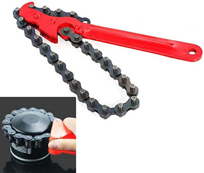 ADAWAT Chain Wrench Oil Filter Tool Pipe Fittings Tools Adjustable Wrench AD9ICW Single Sided Speciality(Pack of 1)