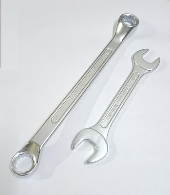 4MECH 21x23 mm Ring + DOE Spanners Heavy Duty Hardened and Tempered Double Sided Speciality(Pack of 2)