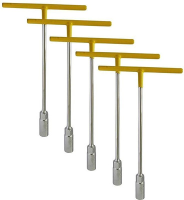 Reema Enterprises T Socket Hex Wrench Set Tool Kit Set For Home (8Mm,10 Mm,12Mm,13Mm &14 Mm) T Socket Hex Wrench Set – Single Sided, 5-Piece Home Tool Kit Single Sided Combination Wrench(Pack of 5)