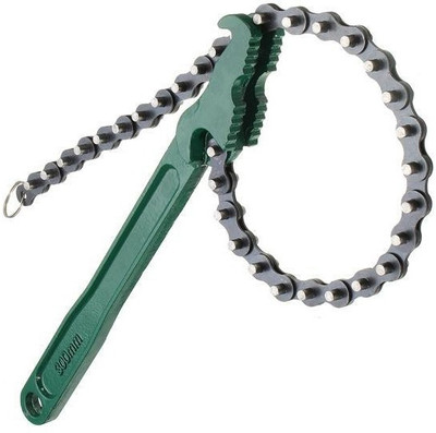 Inditrust new 9inch Oil Chain Wrench Oil Fuel Filters Alloy Chain Spanner HandTool for Car new oil chain Spanner hand tool Single Sided Speciality(Pack of 1)