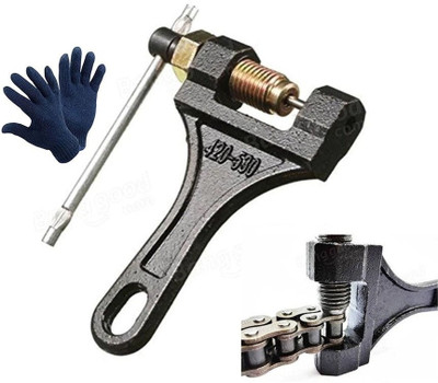 DUMDAAR new Heavy duty 420-530mm Chain Breaker tool Chain cutter tool new WITH GLOVES chain puller Single Sided Speciality(Pack of 1)