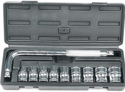 AVENUE 10Pcs Hex Socket Wrench Spanner Tool Goti Set for Automobiles/Bike 10Pcs Hex Socket Wrench Spanner Tool Goti Set for Automobiles Double Sided Combination Wrench(Pack of 1)