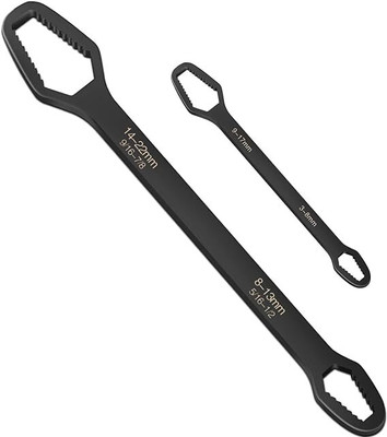 Birud Spanner Universal Self-Tightening Double-Head Torx Wrench Tool with Adjustable Self-tightening Spanner for (Multicolor, 2PCS SET) Double Sided Combination Wrench(Pack of 2)