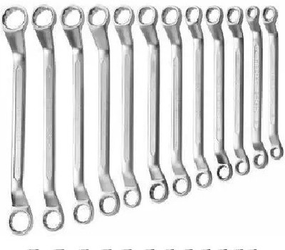 TOOLMATCH 12pcs Ring Set.(6×7 - 30×32) Double Sided Box End Wrench Double Sided Box End Wrench(Pack of 12)