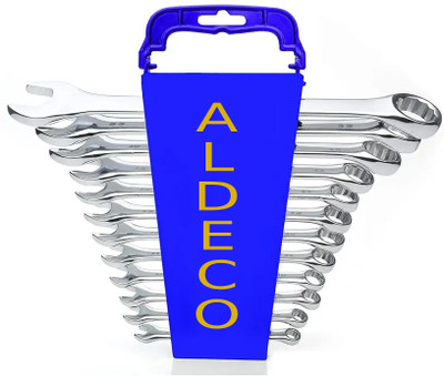 Aldeco Professional 12pc Combination Wrench Set – Metric, Drop Forged Steel Double Sided Combination Wrench(Pack of 12)