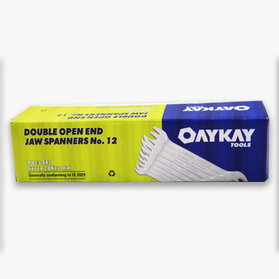 Oaykay 1536.6- 6 Pcs Jaw Spanner NO. 12 Double Open Jaw Spanners No. 12 with Colour Box Double Sided Open End Wrench(Pack of 1)