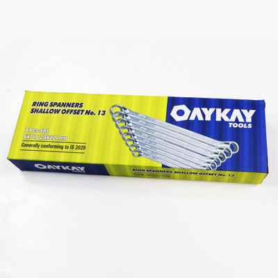 1507.8 Ring Spanners Shallow Offset No. 13 with Colour Box Double Sided Box End Wrench(Pack of 1)