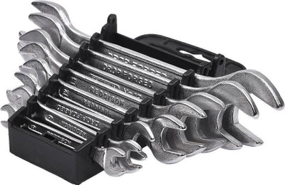 Hazzlewood 8 Units of double ended spanner Drop forged high quality carbon steel fully hardened and tempered chrome plated Double Sided Open End Wrench Set (Pack of 8) Double Sided Open End Wrench(Pack of 8)