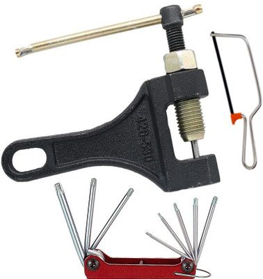 Digital Craft Combo of 3 Essential Tools Bicycle Chain Pin Remover Bike Link Breaker Splitter MTB Cycle Repair with Tool Bicycle Chain Puller Link Extractor Cycle Repair with Mini Hack Saw Frame & Folding Allen Key Single Sided Speciality(Pack of 3) Digital Craft Combo of 3 Essential Tools Bicycle Chain Pin Remover Bike Link Breaker Splitter MTB Cycle Repair with Tool Bicycle Chain Puller Link Extractor Cycle Repair with Mini Hack Saw Frame & Folding Allen Key Single Sided Speciality(Pack of 3)