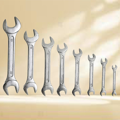 Aldeco Chrome Finish 8PC Combination Spanner Set – Rust Resistant 8PC Heavy-Duty Spanner Set – Precision Tools for Every Job Double Sided Open End Wrench(Pack of 8)