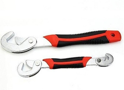 Fulkiza 2 Wrench Red & Black Stainless Steel Hand Tool - Set Of 2 Double Sided Speed Wrench(Pack of 2)