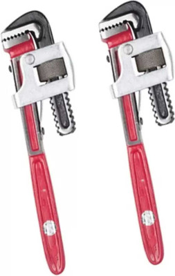WallVilla Heavy Duty 14 Inch Pipe Wrench Set of 2 Adjustable Single Sided Pipe Wrench(Pack of 2)