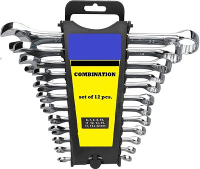 Aldeco 12-Piece Metric Combination Spanner Set – Chrome Vanadium Steel Tools Double Sided Combination Wrench(Pack of 12)