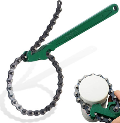 ketu QUALITY 12 Inch Heavy-Duty Ratcheting Chain Wrench Oil Filter Tool Single Sided Rachet Wrench(Pack of 1)