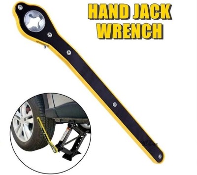 Lannister Qarth Designers Hand Jack Wrench Rathet, Thickened Steel, for Scissor Jacks Car Jack Wrench Positive and Reversal Knob Design for Travel/Truck/SUV/Vans Single Sided Rachet Wrench(Pack of 1)