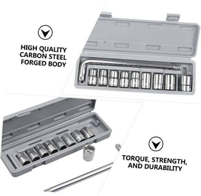 AVENUE 10Pcs Hex Socket Wrench Spanner Tool Goti Set for Automobiles/Bike/Car Repair 10 Pieces Hand Tools Wrench Set Spanner Set Tool Kit Socket Set Double Sided Combination Wrench(Pack of 1) AVENUE 10Pcs Hex Socket Wrench Spanner Tool Goti Set for Automobiles/Bike/Car Repair 10 Pieces Hand Tools Wrench Set Spanner Set Tool Kit Socket Set Double Sided Combination Wrench(Pack of 1)