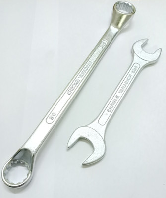 4MECH 20x22 mm Ring + DOE Spanners Heavy Duty Hardened and Tempered Double Sided Speciality(Pack of 2)